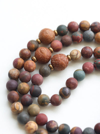 Mala Beads Matte Riverstone Mala ML784