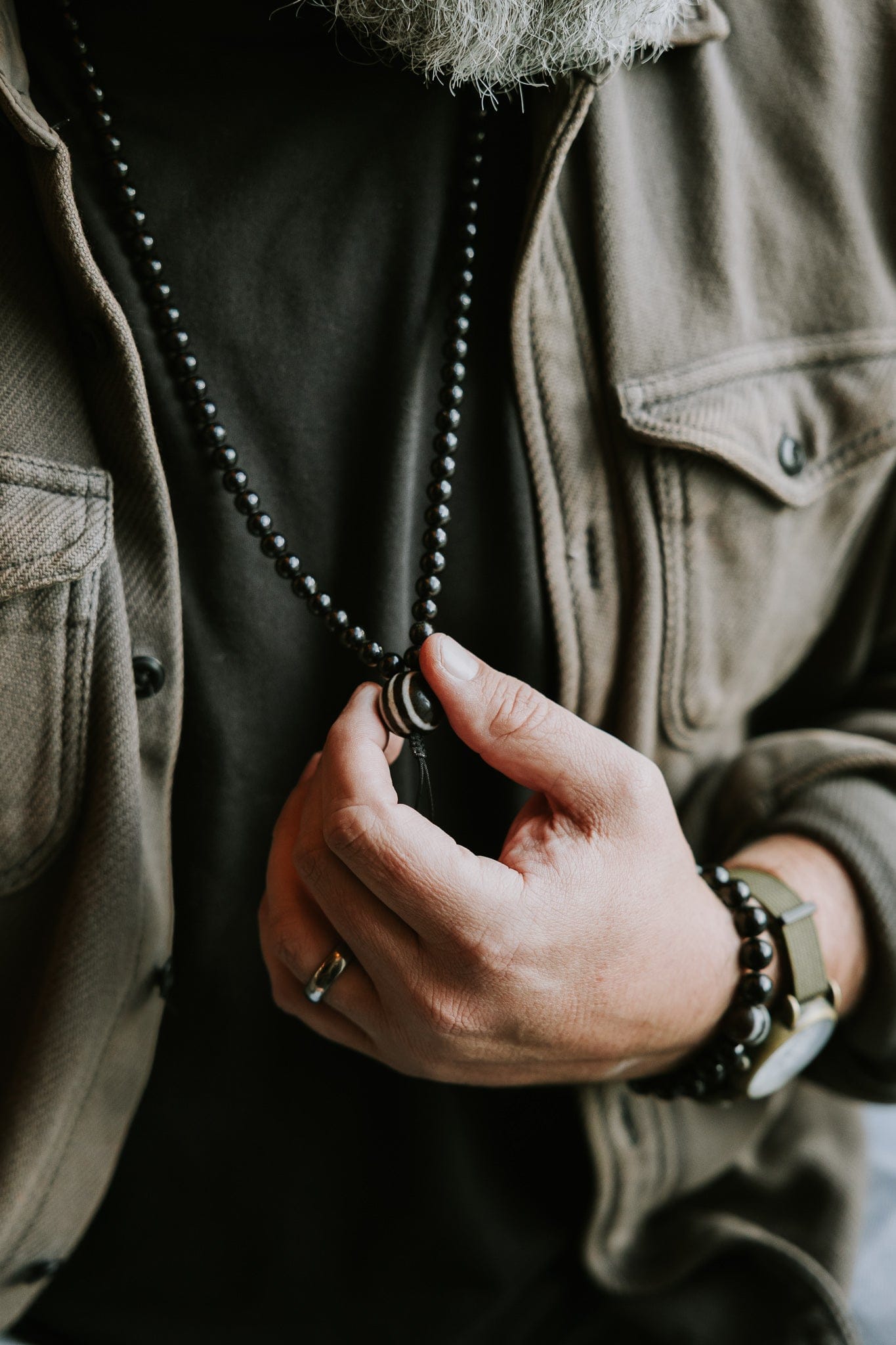 Mala Beads Pyu Dzi Protection Mala ML970