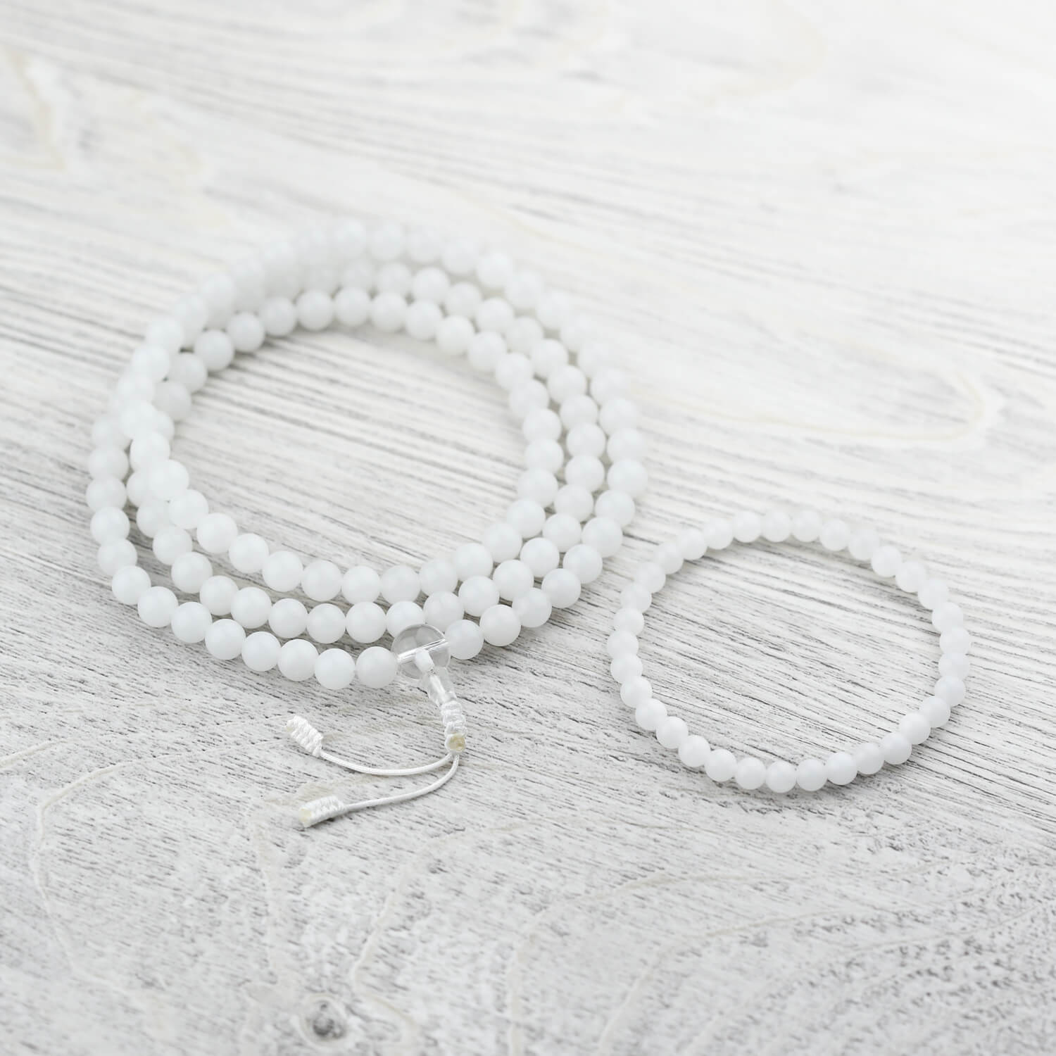 Mala Beads Selenite Inner Light Mala & Bracelet Set SET036