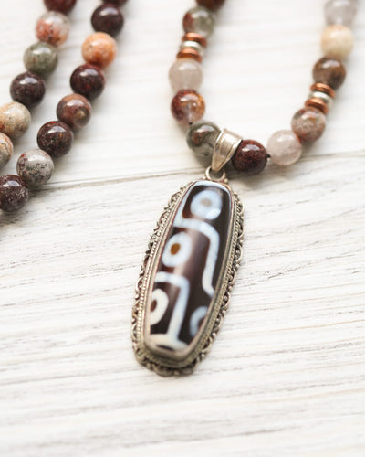 Mala Beads Shaman's Dream Dzi Mala ML979