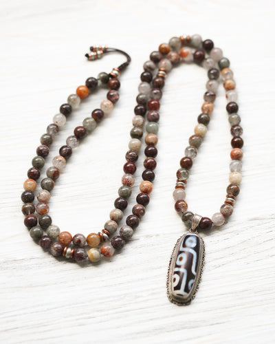 Mala Beads Shaman's Dream Dzi Mala ML979