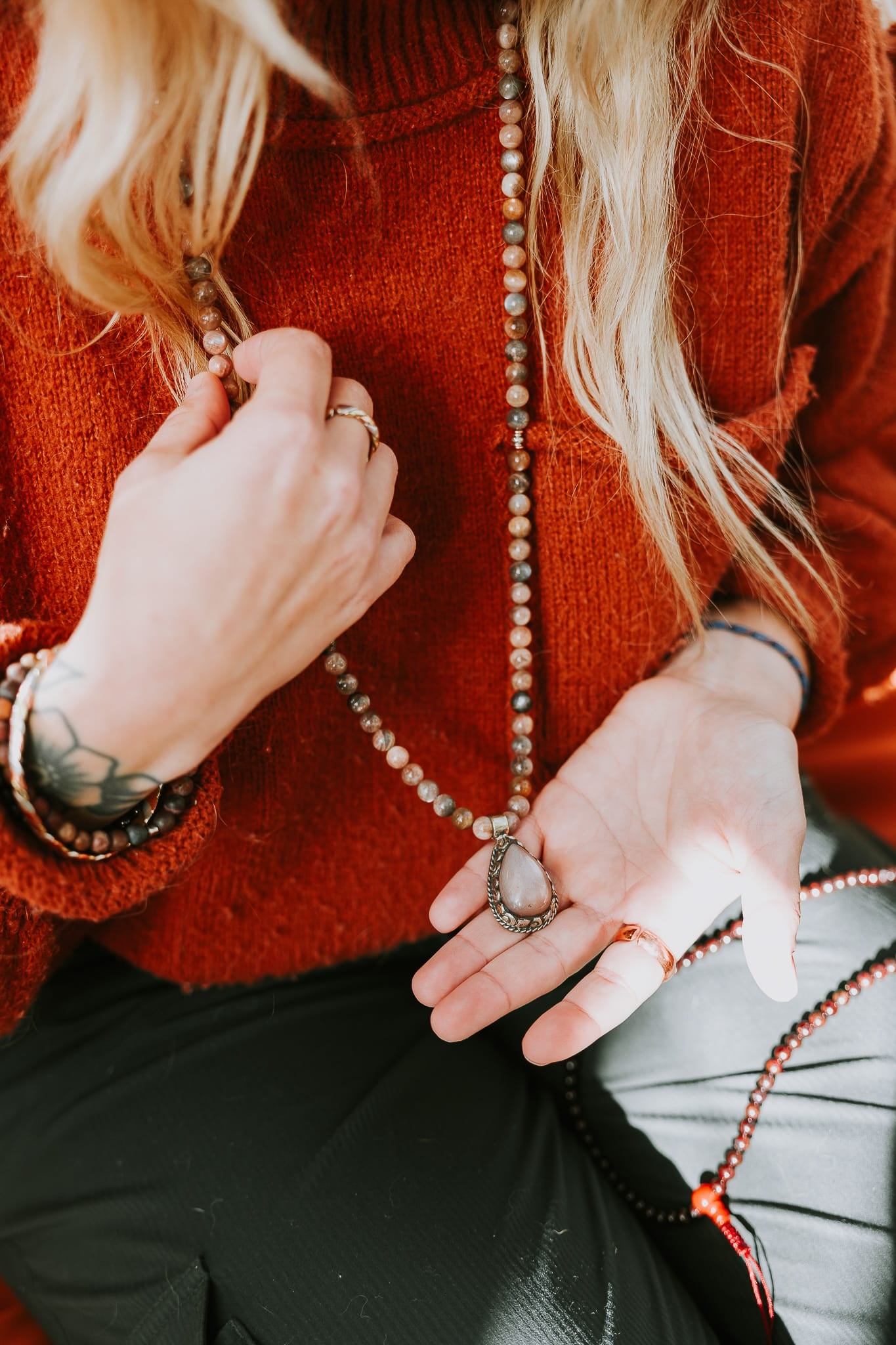 Mala Beads Sun & Moon Heart Healer Mala ML976
