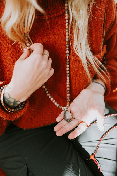 Mala Beads Sun & Moon Heart Healer Mala ML976
