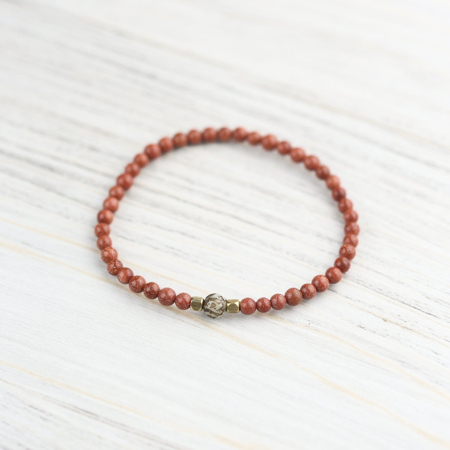 Mala Beads Sunstone Inner Light Within Bracelet