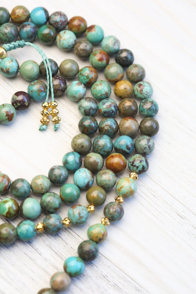 Mala Beads Turquoise Treasures Tibetan Gau Mala ML982