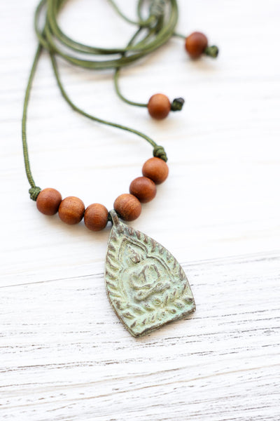 Necklaces Vintage Patina Thai Buddha Amulet Necklace JN856