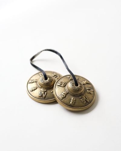 Ritual Items Om Mani Mantra Tingshas Handcrafted Tibetan Tingsha Cymbals RC011
