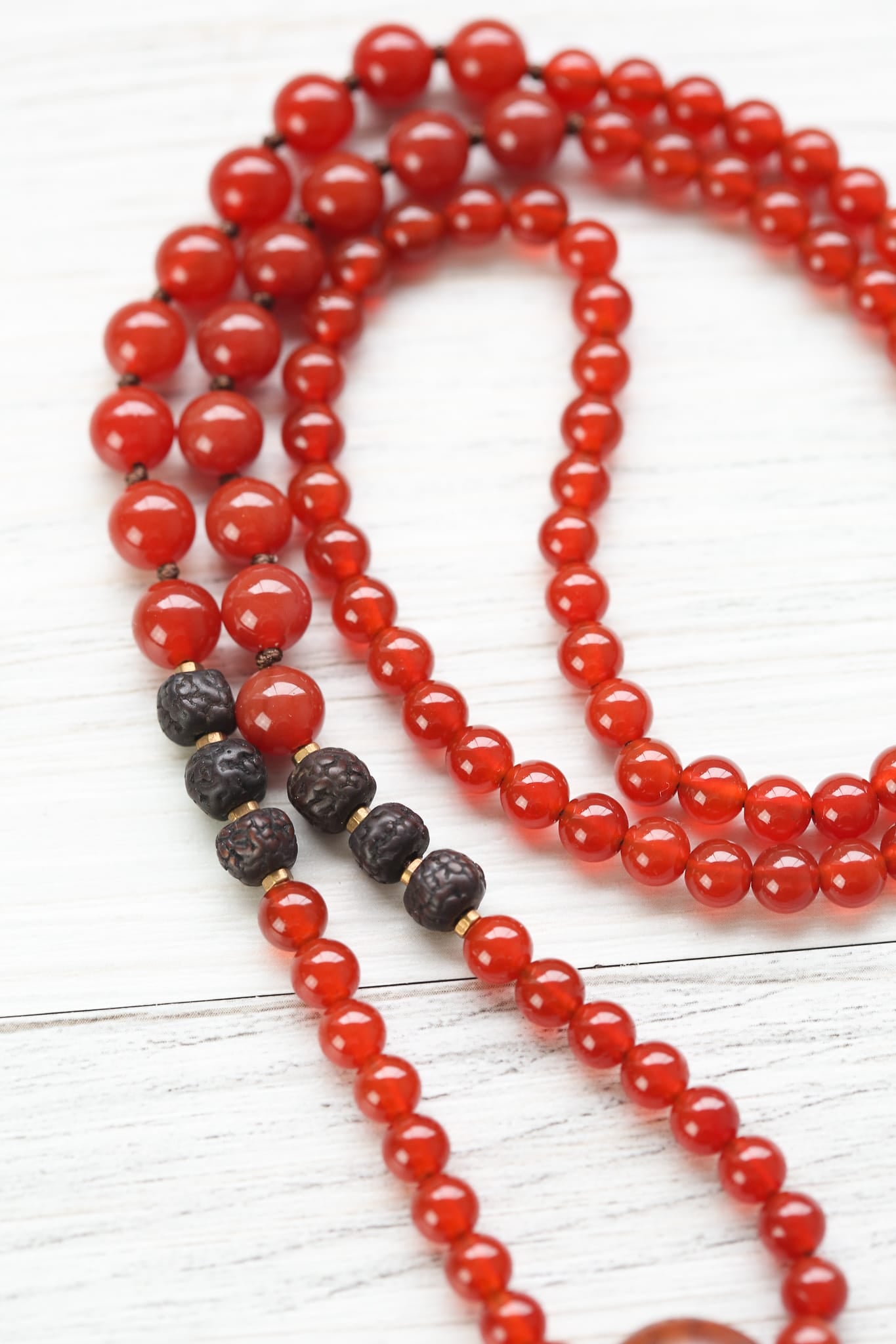 Sacred Fire Blood Lotus Carnelian Mala ML973