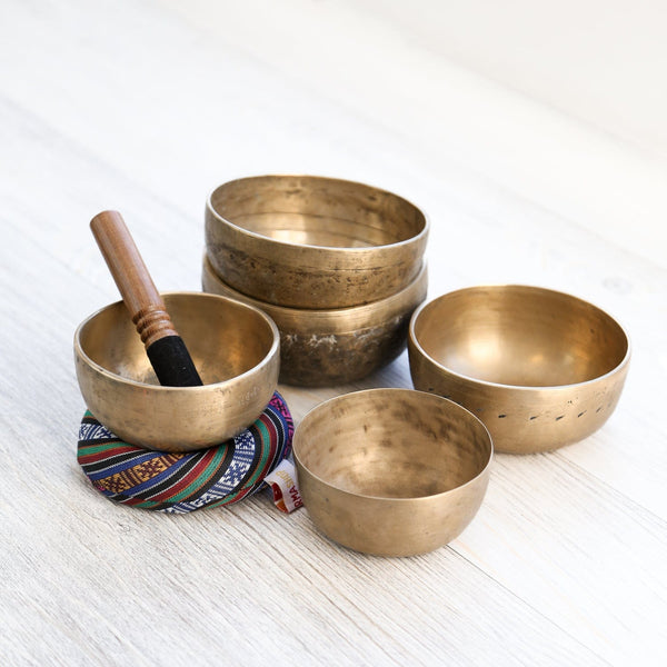 Antiqued Heirloom Thado Singing Bowls - DharmaShop