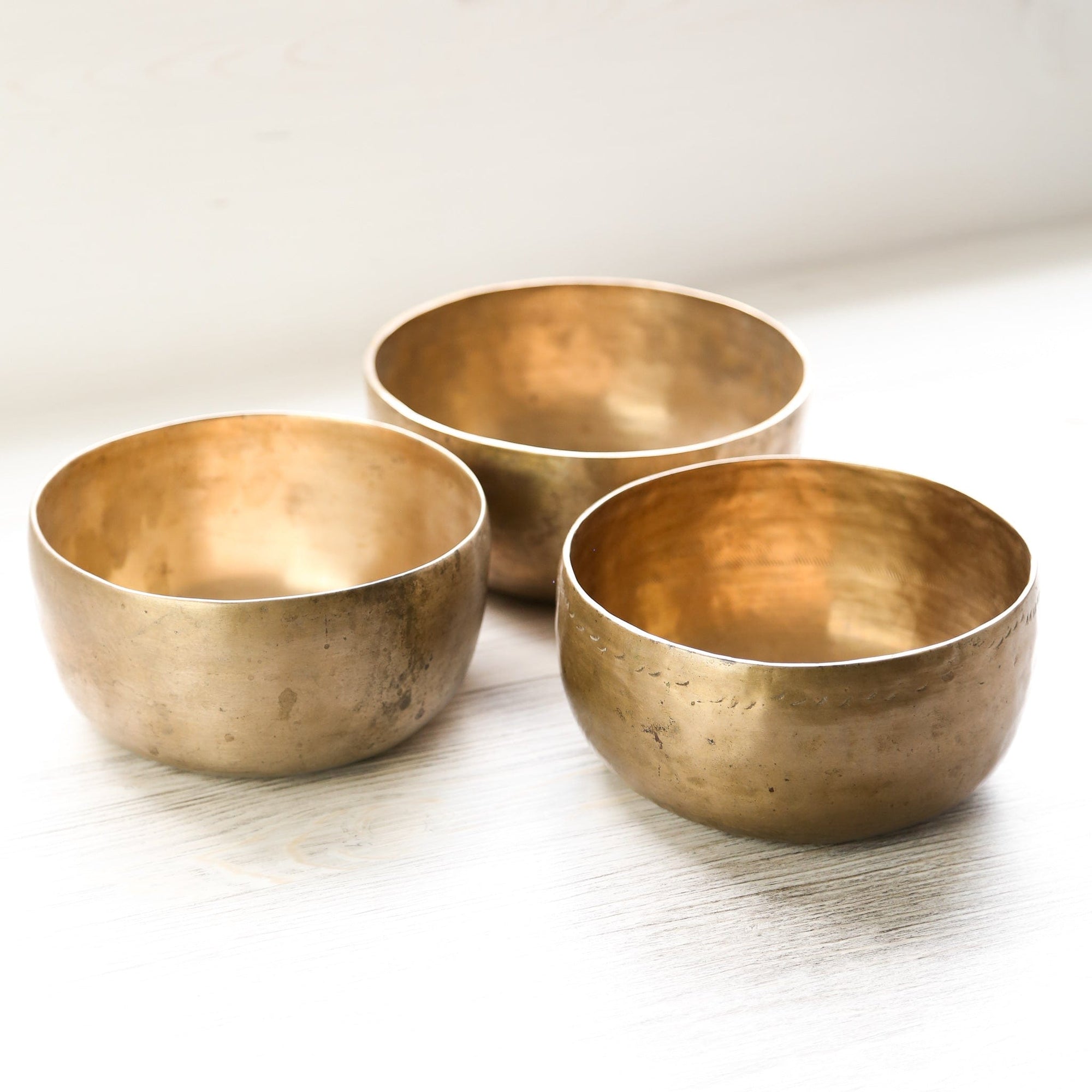 Singing Bowls Antique Thado Singing Bowl Set of 3 - Grounding & Calming oldbowl659