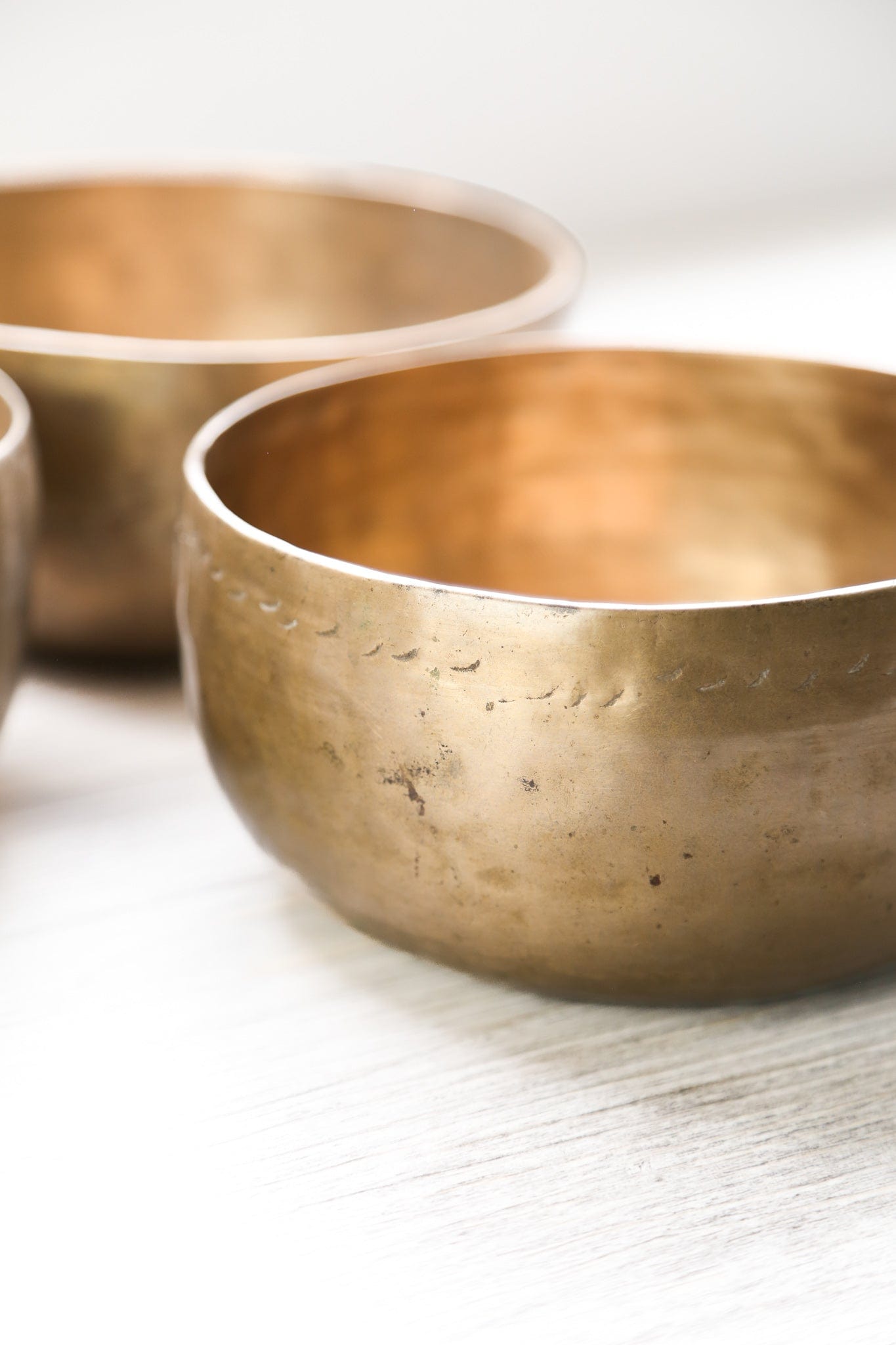 Singing Bowls Antique Thado Singing Bowl Set of 3 - Grounding & Calming oldbowl659