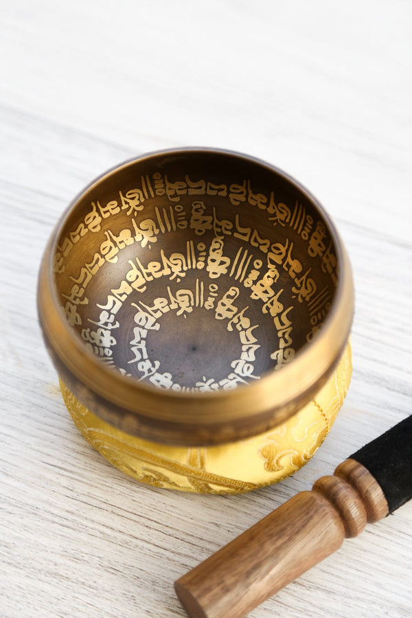 Golden Compassion Singing Bowl Gift Set - DharmaShop