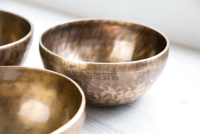 Singing Bowls Lunar Bloom Moon Bowl Set of 3 - Breathe & Balance moonbowl978