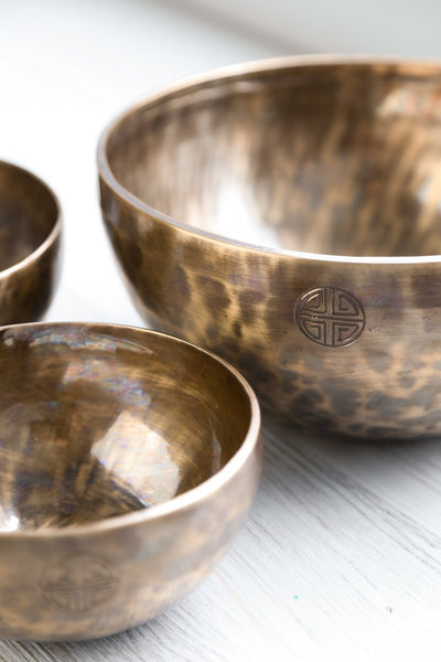 Singing Bowls Lunar Bloom Moon Bowl Set of 3 - Grounding & Calming moonbowl977