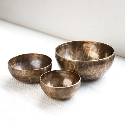 Singing Bowls Lunar Bloom Moon Bowl Set of 3 - Grounding & Calming moonbowl977