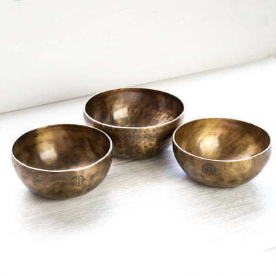 Singing Bowls Lunar Bloom Moon Bowl Set of 3 - Healing & Transformation moonbowl979
