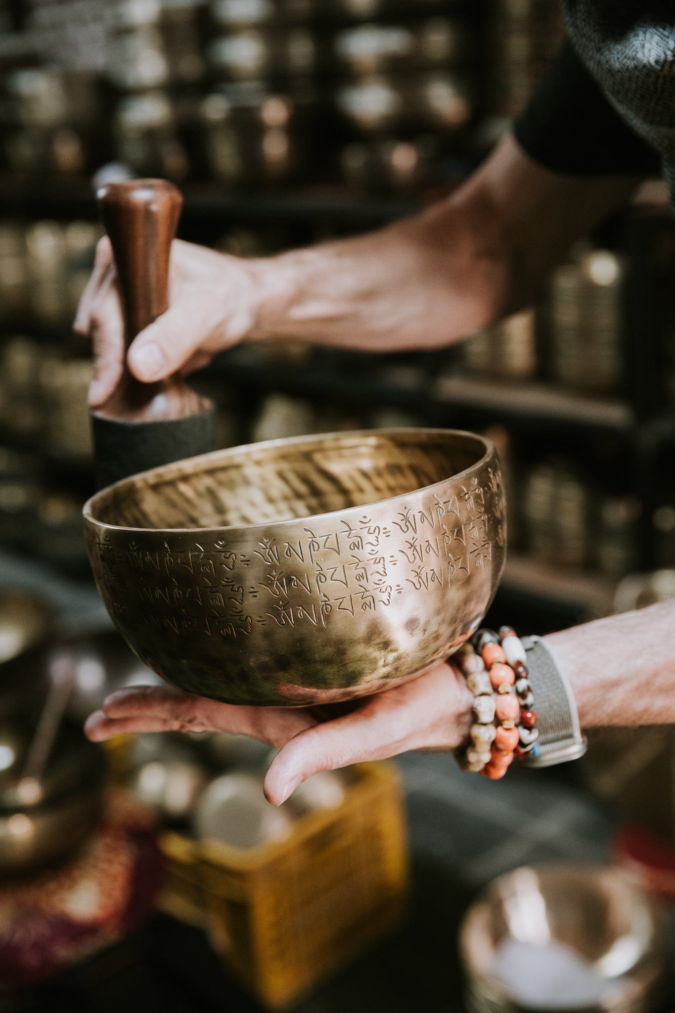 Singing Bowls Om Mani Mantra Singing Bowl SB238