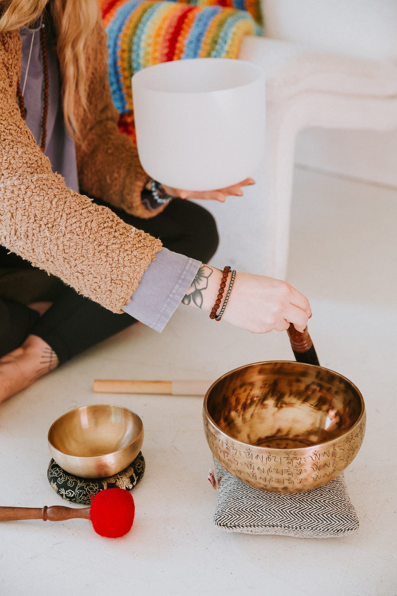 Singing Bowls Om Mani Mantra Singing Bowl SB238
