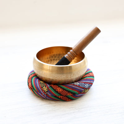 Singing Bowls Tibetan Singing Bowl Duo: Hand Hammered & Fire Bowl Set SB222