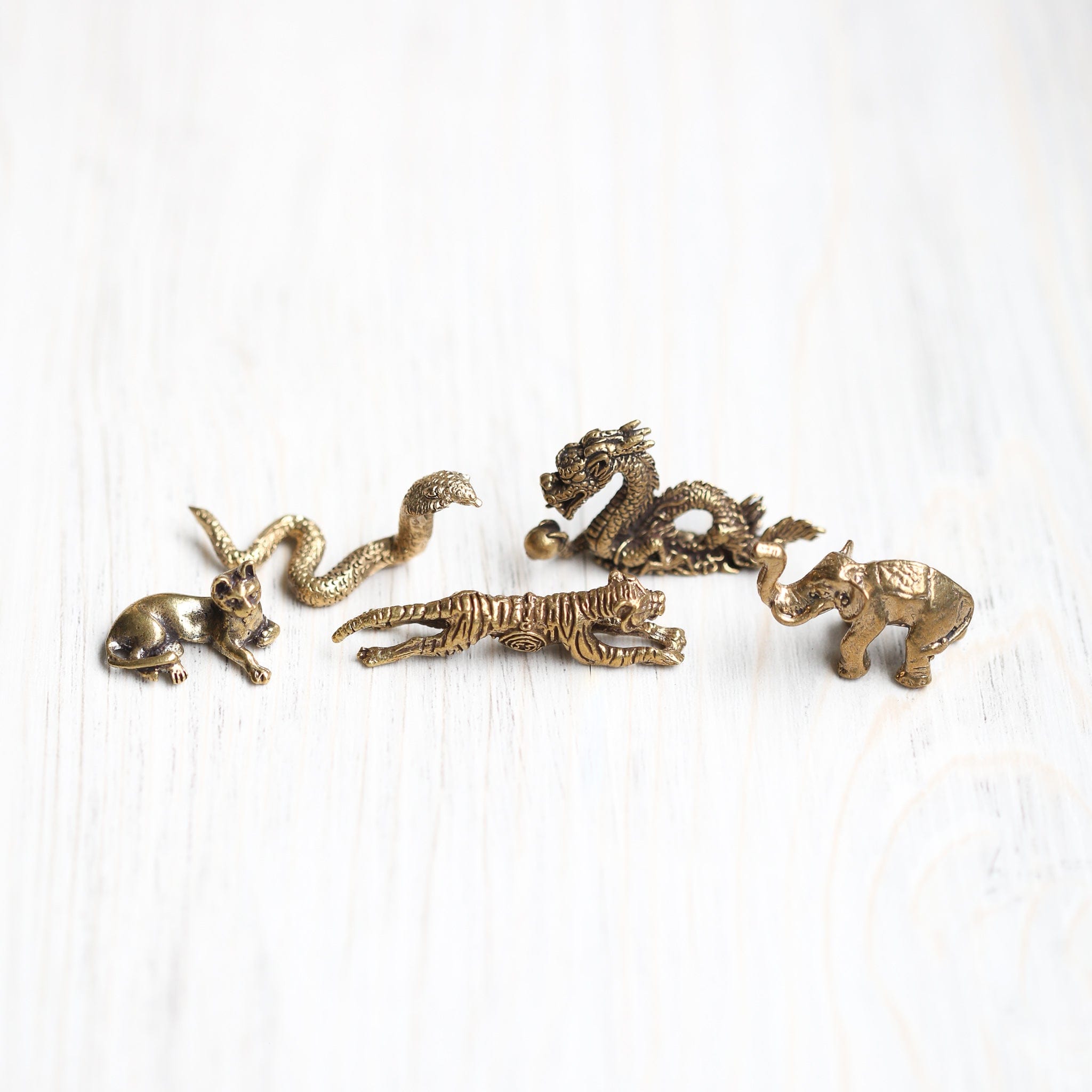 Statues Animals Mini Brass Statues Set ST276.animals