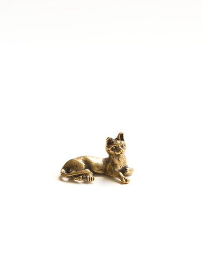 Statues Mini Brass Cat Statue ST312