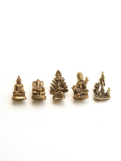 Statues Mini Brass Green Tara Statue ST308