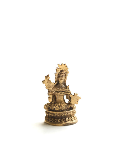 Statues Mini Brass Green Tara Statue ST308