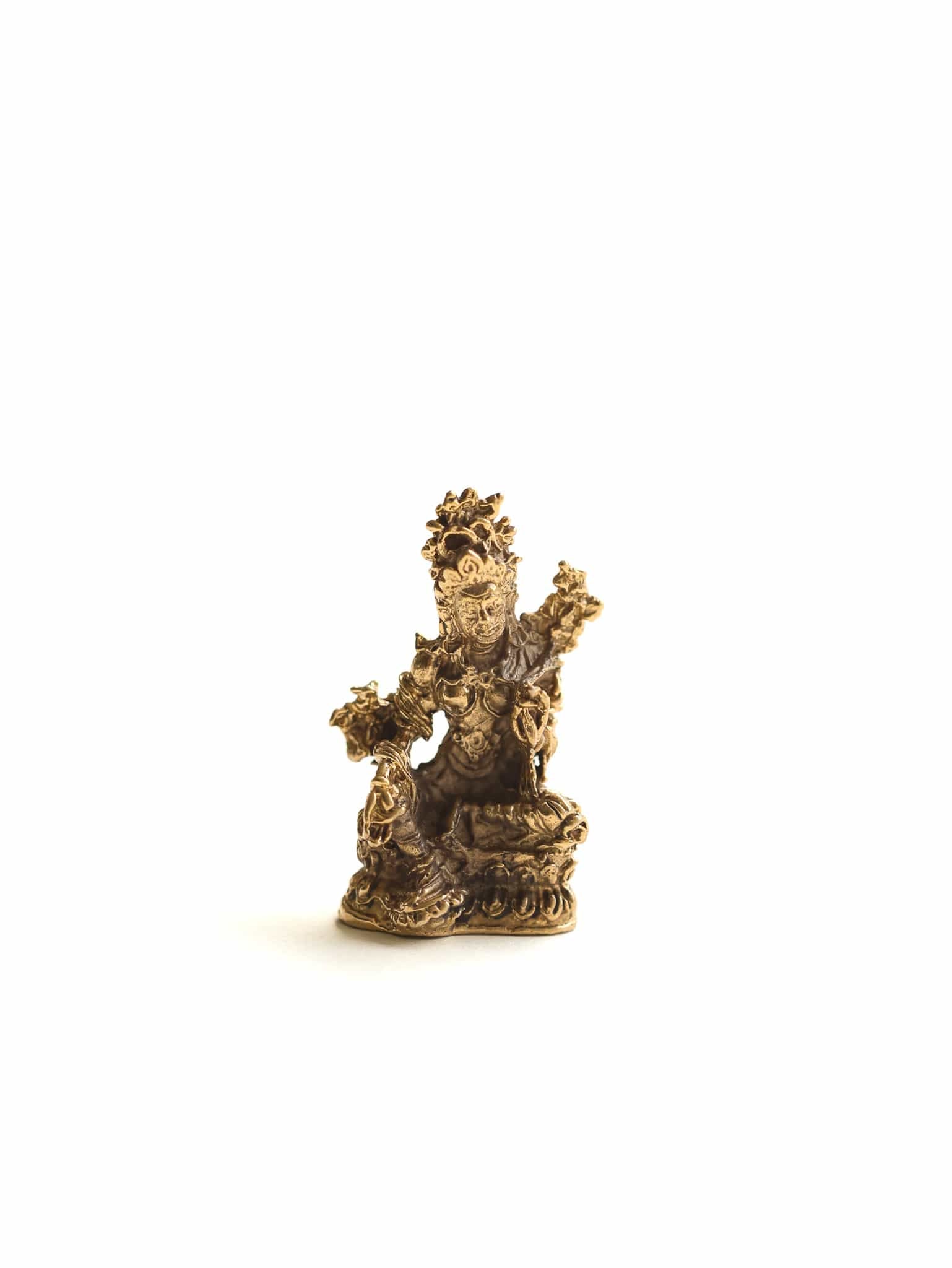 Statues Mini Brass Green Tara Statue ST308