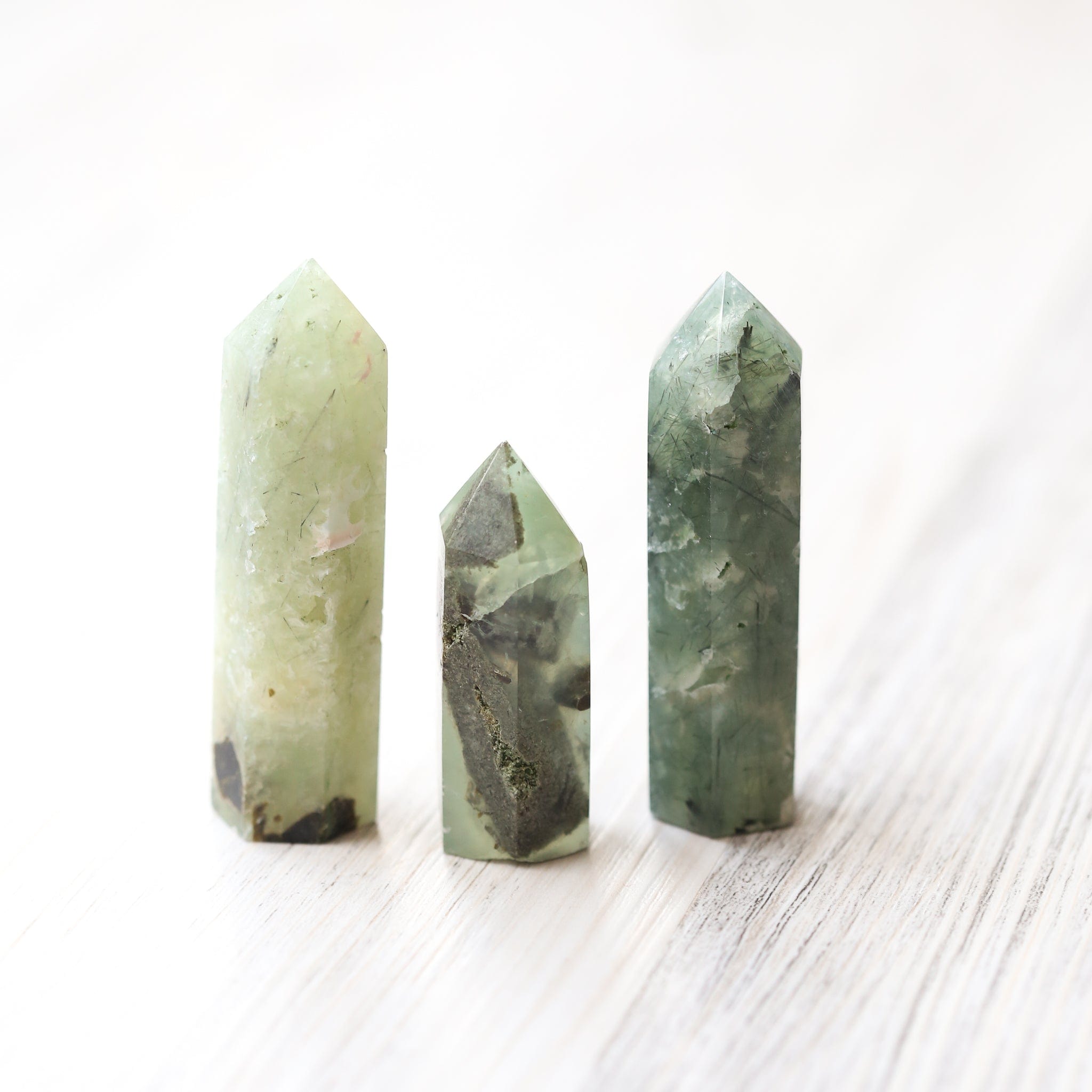 Statues Prehnite Crystal Healing Towers ST288.prehnite