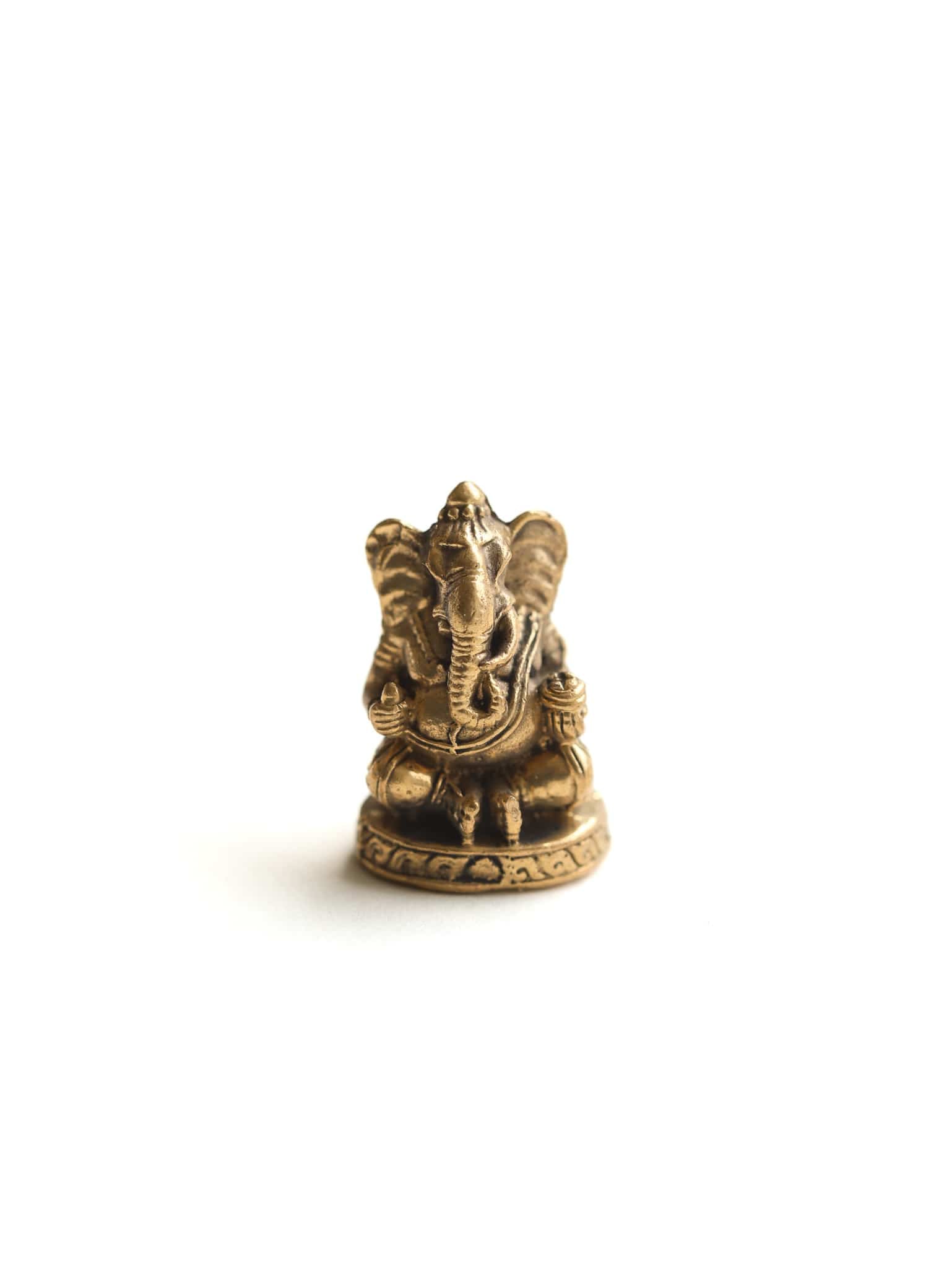 Statues Tiny Brass Ganesh Statue ST226