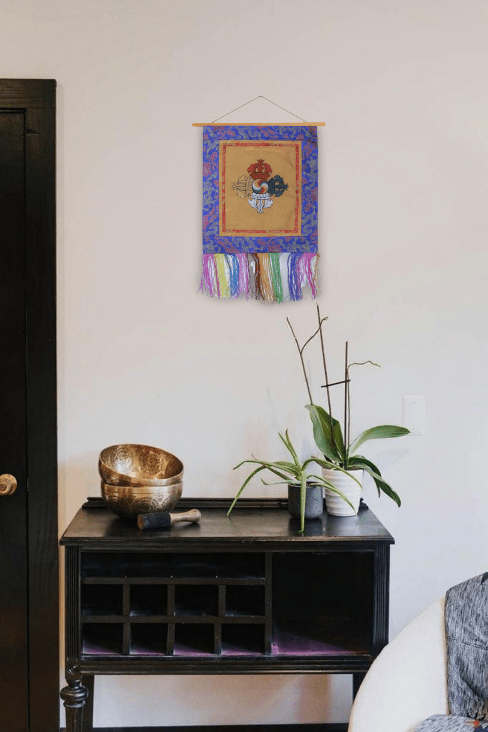 Wall Hangings Default Double Dorje Lightning & Diamond Wall Hanging fb419