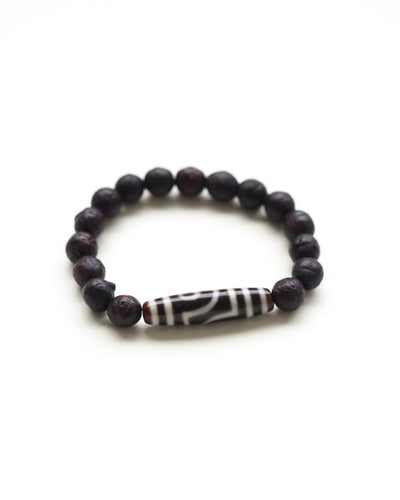 Wrist Malas 2-Eye Dzi Antique Bodhi Dzi Bracelet WM581.two