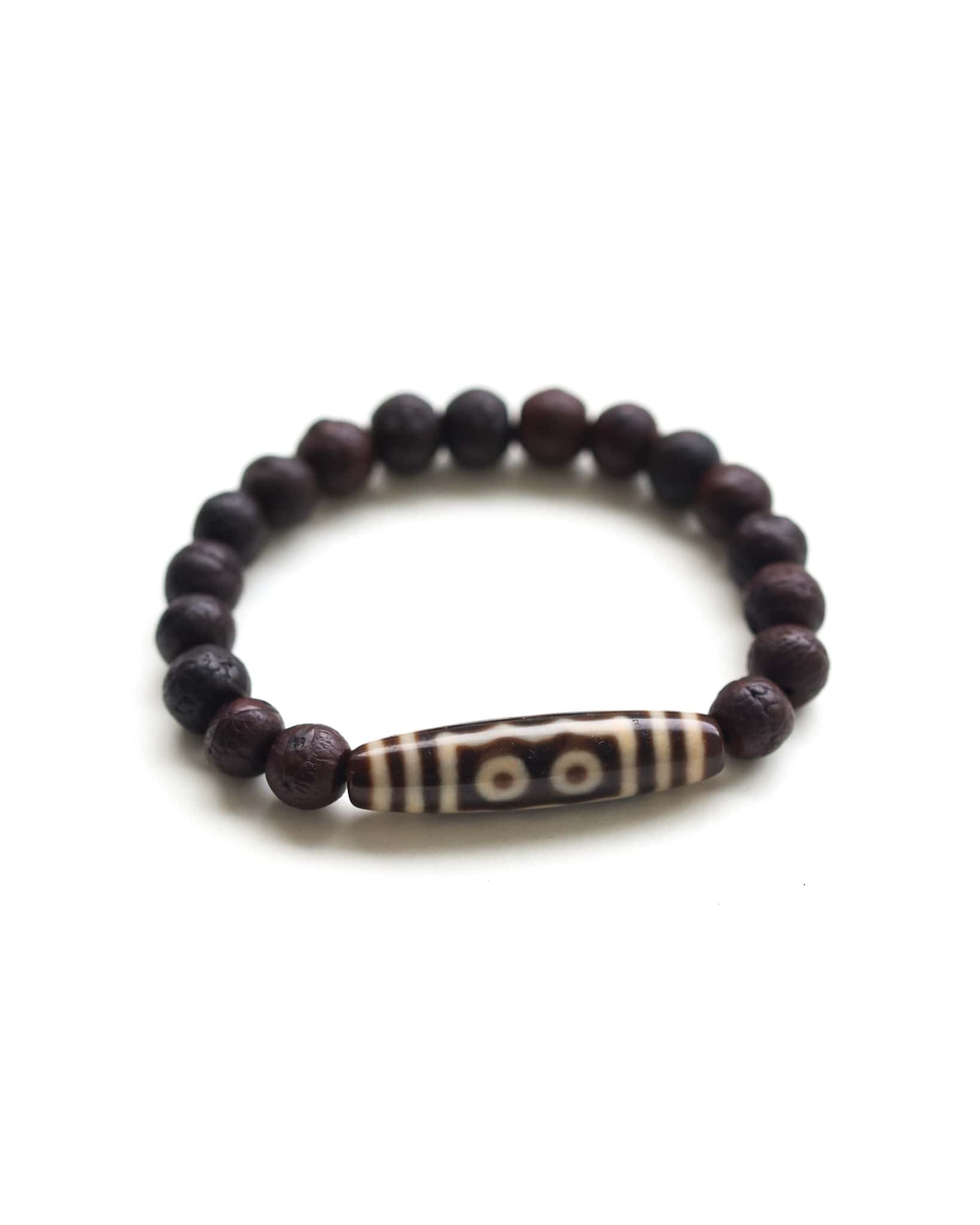 Wrist Malas 5-Eye Dzi Antique Bodhi Dzi Bracelet WM581.five