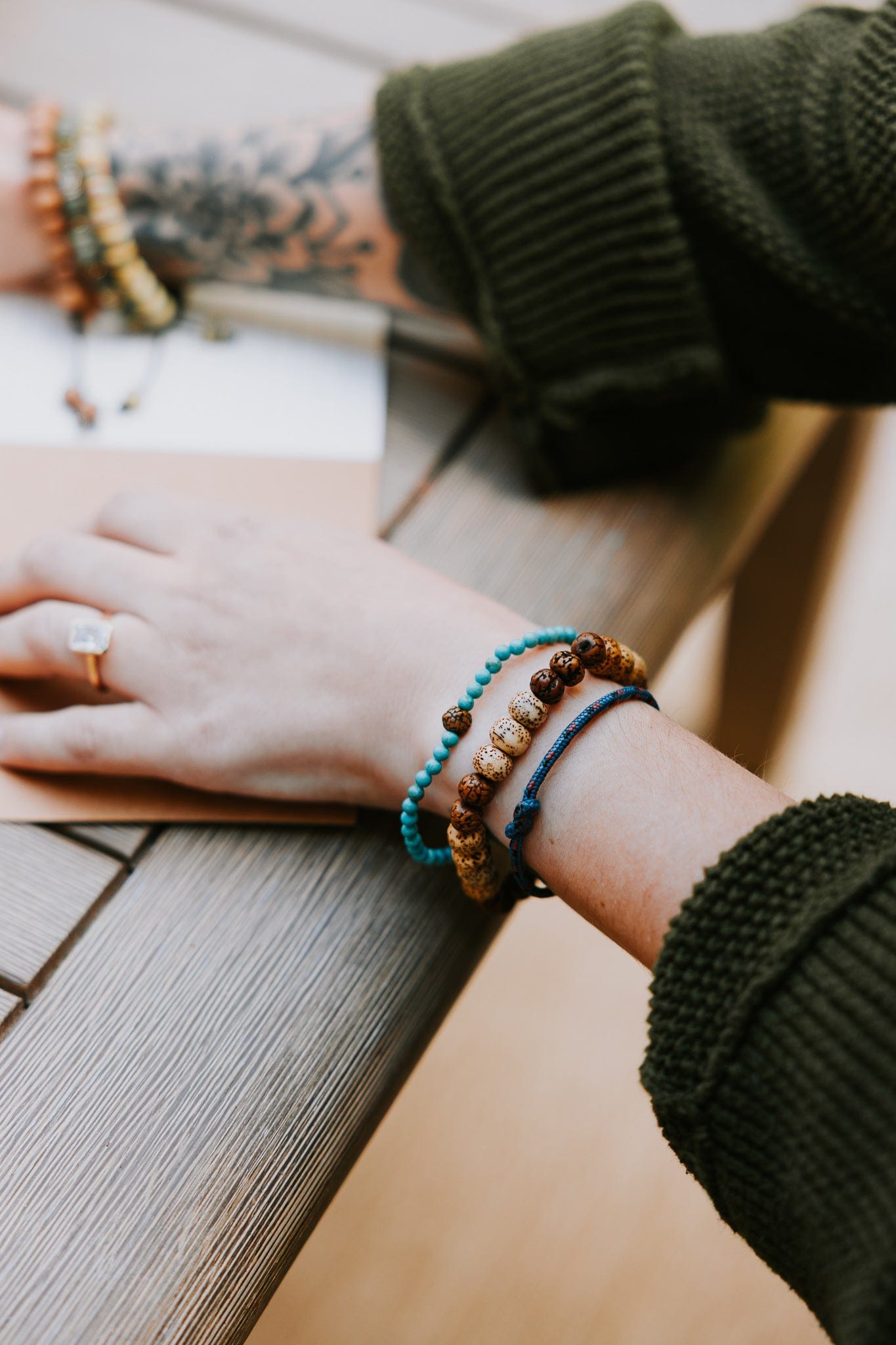 Wrist Malas Anchor & Bloom - Lotus & Rudraksha Bracelet