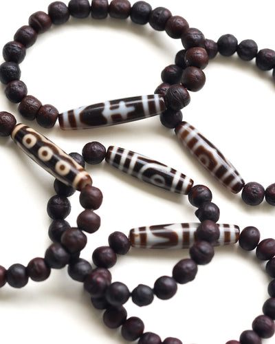Wrist Malas Antique Bodhi Dzi Bracelet