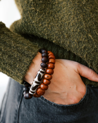Wrist Malas Antique Bodhi Dzi Bracelet