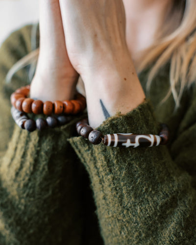Wrist Malas Antique Bodhi Dzi Bracelet