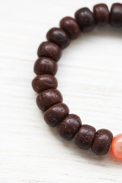 Wrist Malas Blood Moon Bodhi Seed & Carnelian Wrist Mala WM400