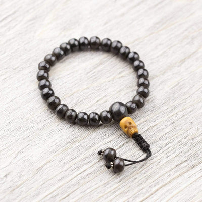 Wrist Malas Bone and Skull Impermanence Wrist Mala