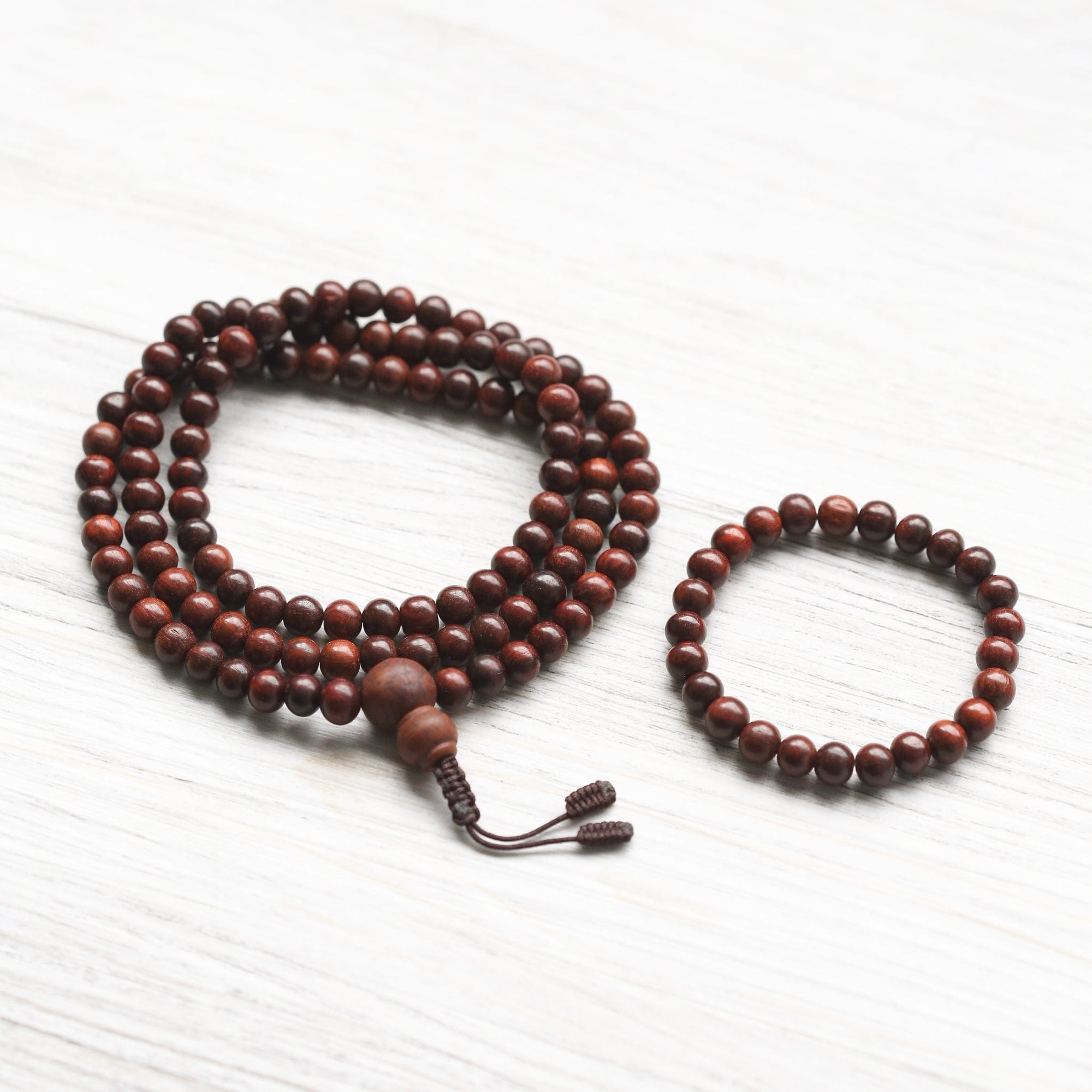 Calming Thai Rosewood Wrist Mala Bracelet DharmaShop