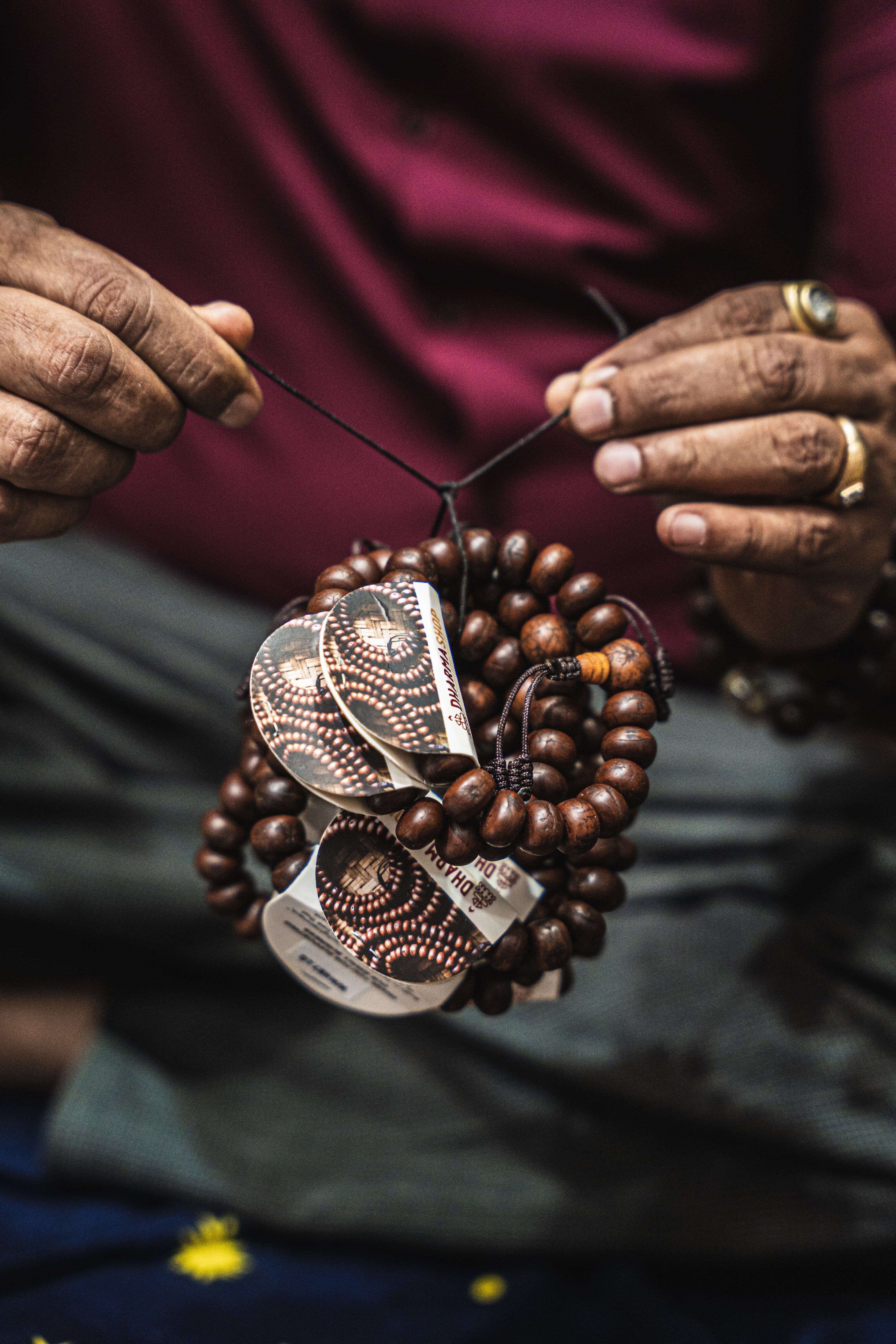 Wrist Malas Dark Bodhi Seed Wrist Mala