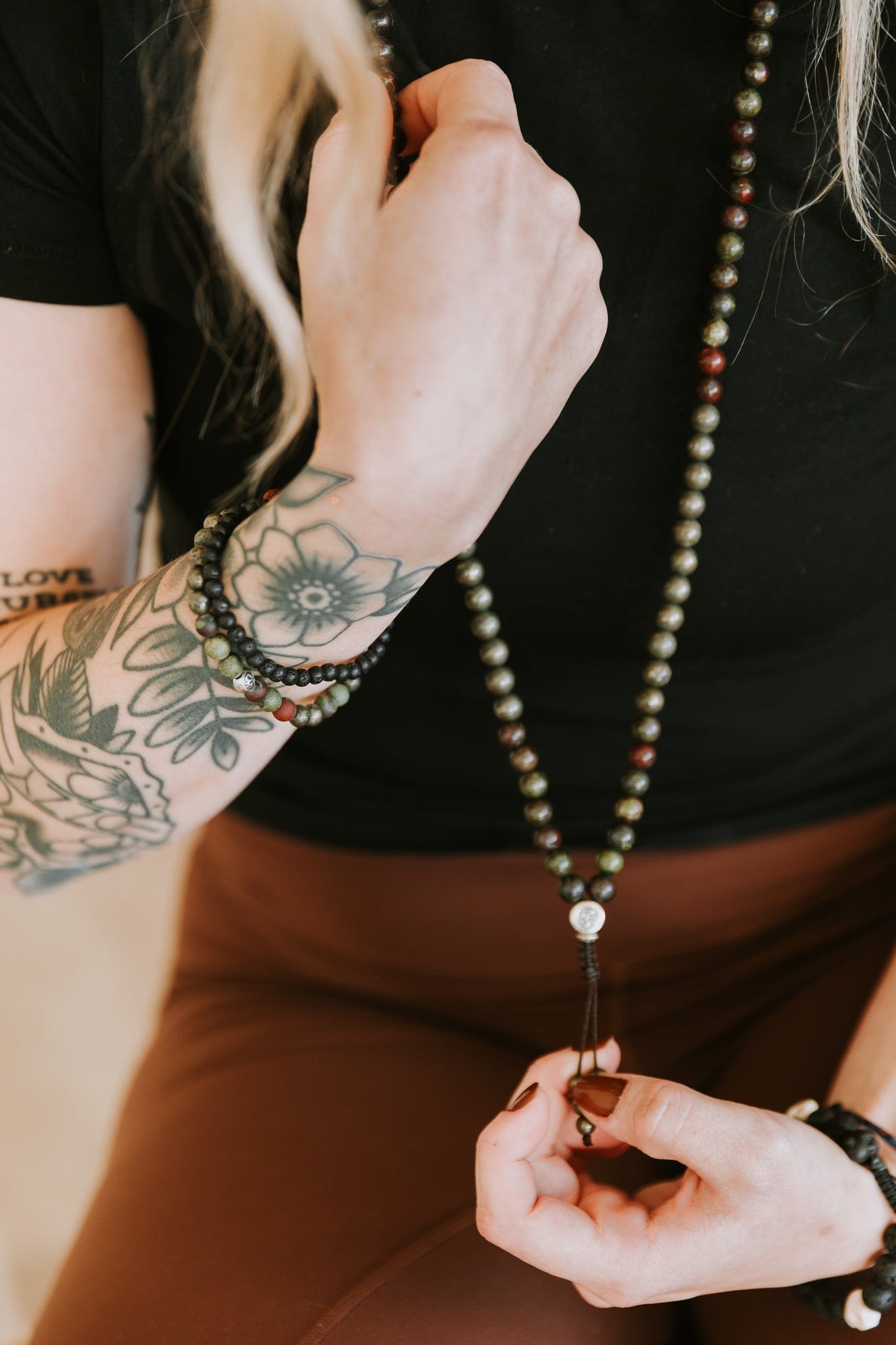 Wrist Malas Dragon's Blood Root Chakra Wrist Mala
