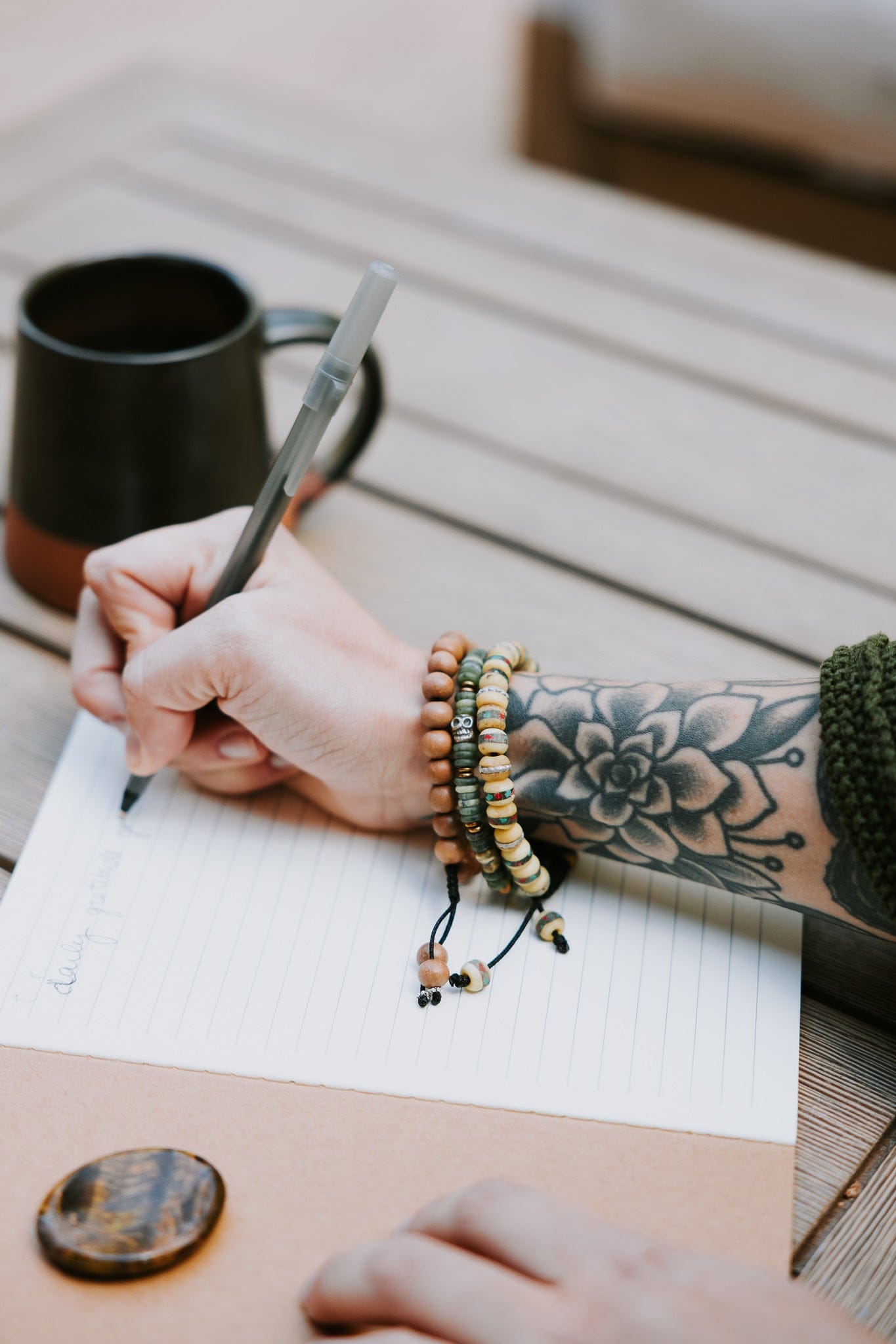 Wrist Malas Jade Traveler Skull Wrist Mala WM712