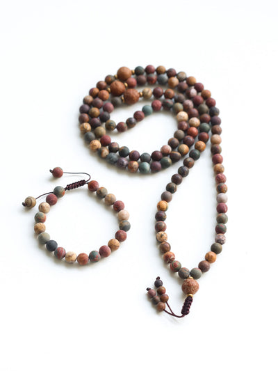 Wrist Malas Matte Riverstone Wrist Mala