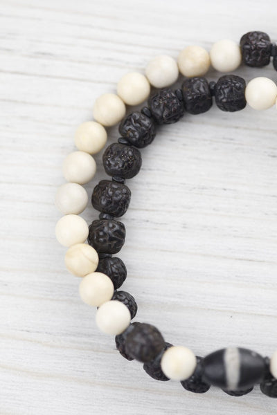 Wrist Malas Medicine Buddha Dzi & Rudraksha Bracelet WM678