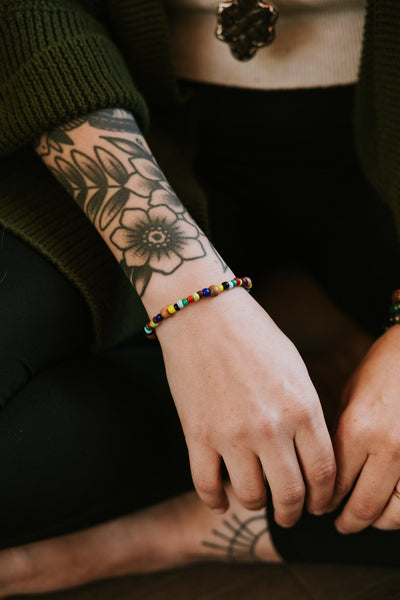 Wrist Malas Mindful Minis™ Mala Bracelet - Multicolor Sandalwood