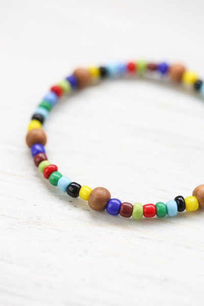 Wrist Malas Mindful Minis™ Mala Bracelet - Multicolor Sandalwood
