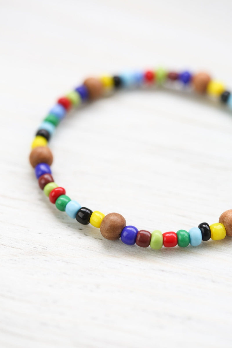 Wrist Malas Mindful Minis™ Mala Bracelet - Multicolor Sandalwood