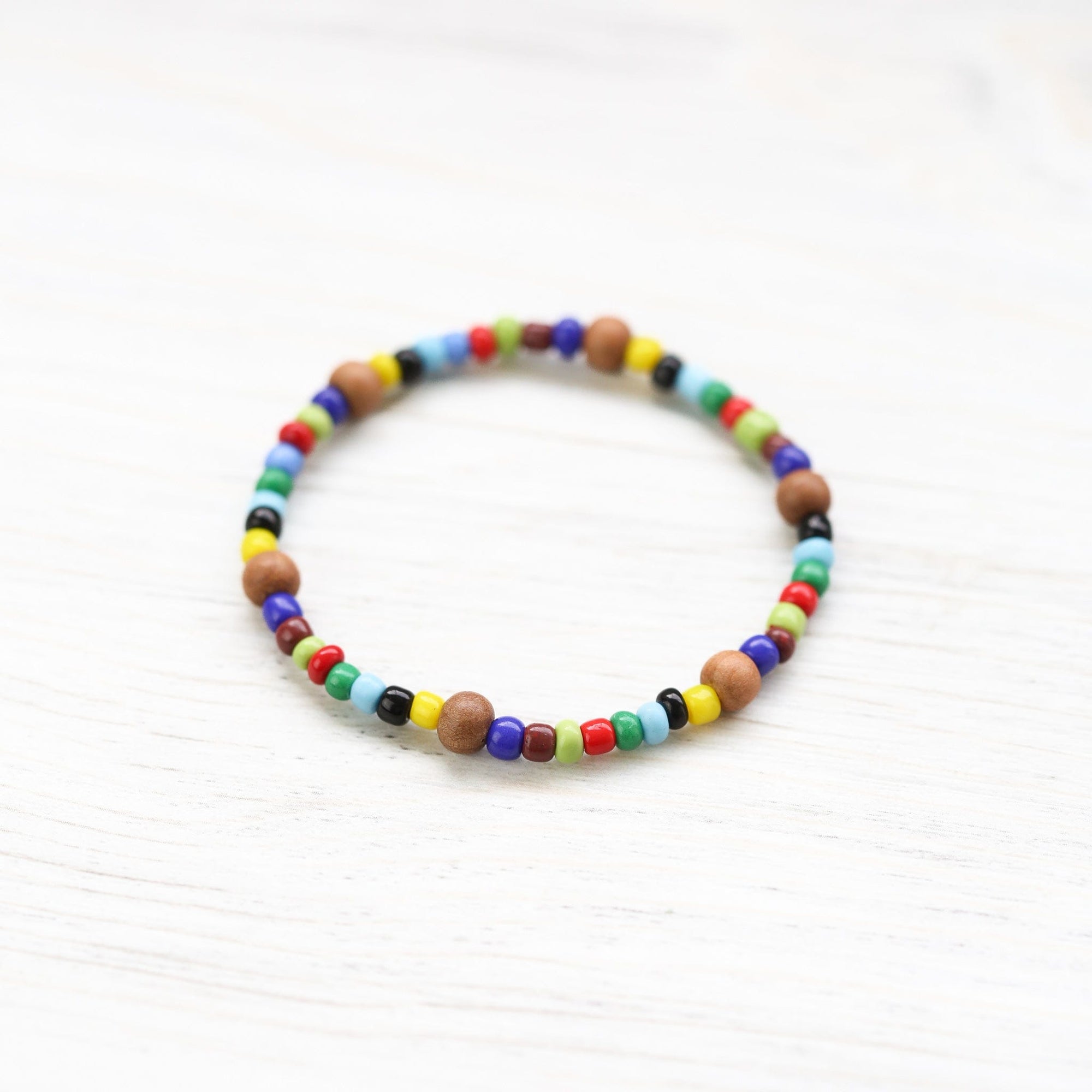 Wrist Malas Mindful Minis™ Mala Bracelet - Multicolor Sandalwood
