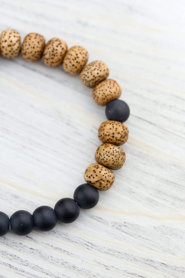 Purity by Protection Lotus Onyx Wrist Mala DharmaShop